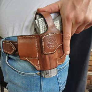 Leather Pistol Holster Bikini with Strap