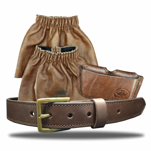 38 mm Tactical Lite Belt, Gaiters Pullover, and 6 Round Pouch