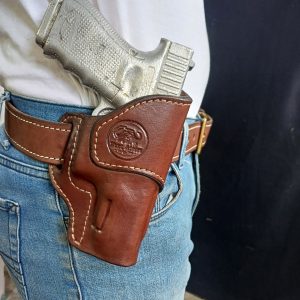Leather Pistol Holster High Carry