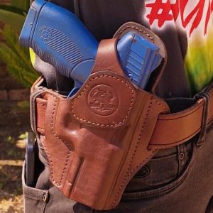 Leather Pistol Holster Pancake + Strap