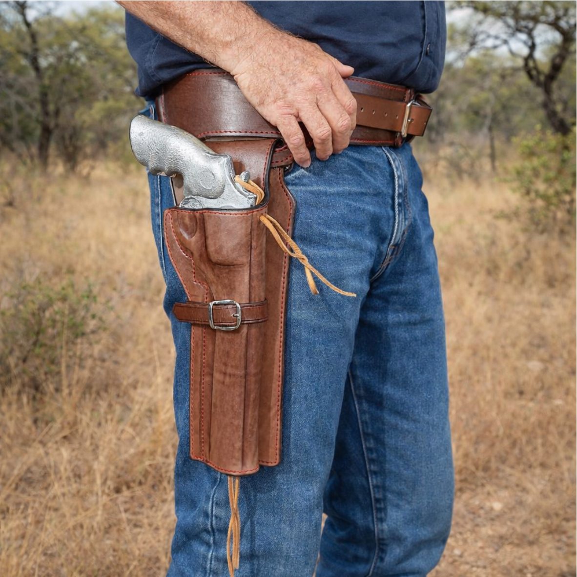 Cowboy belt and holster 1