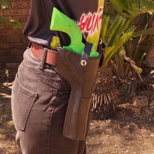 Leather High Carry Revolver Holster