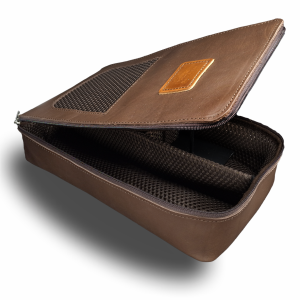 Leather Liquor Bottle & Glass Carrier