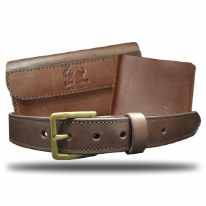 38 mm Tactical Lite Leather Belt, Men’s Bi‑Fold Leather Wallet & Horizontal Cellphone Pouch